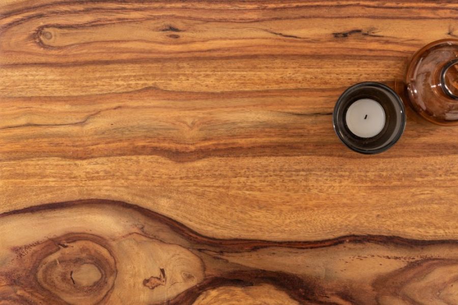Stolik kawowy Iron Craft 60 cm drewniany sheesham - Invicta Interior
