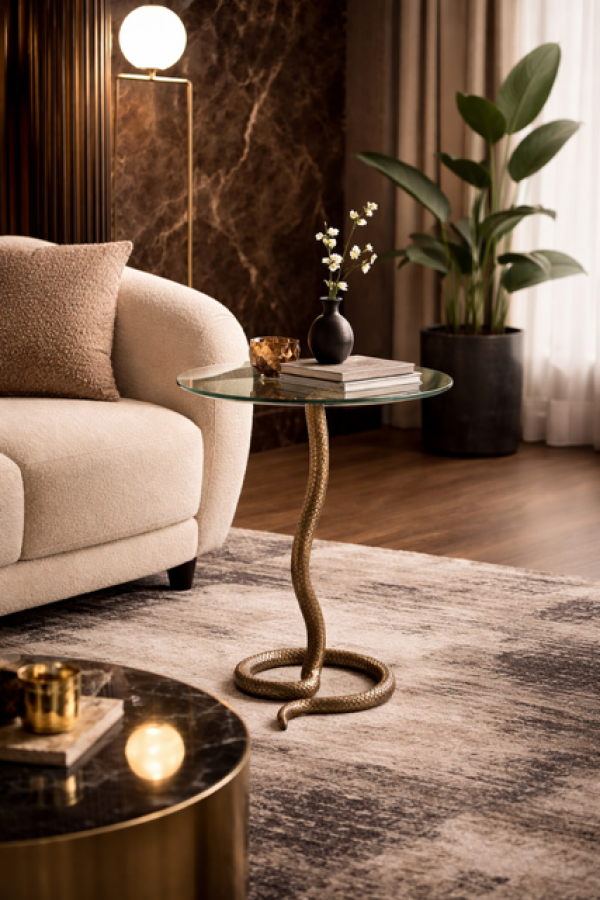 Stolik kawowy szklany Snake