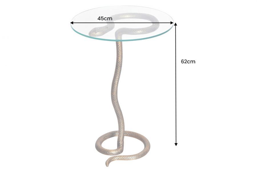 Stolik kawowy szklany Snake