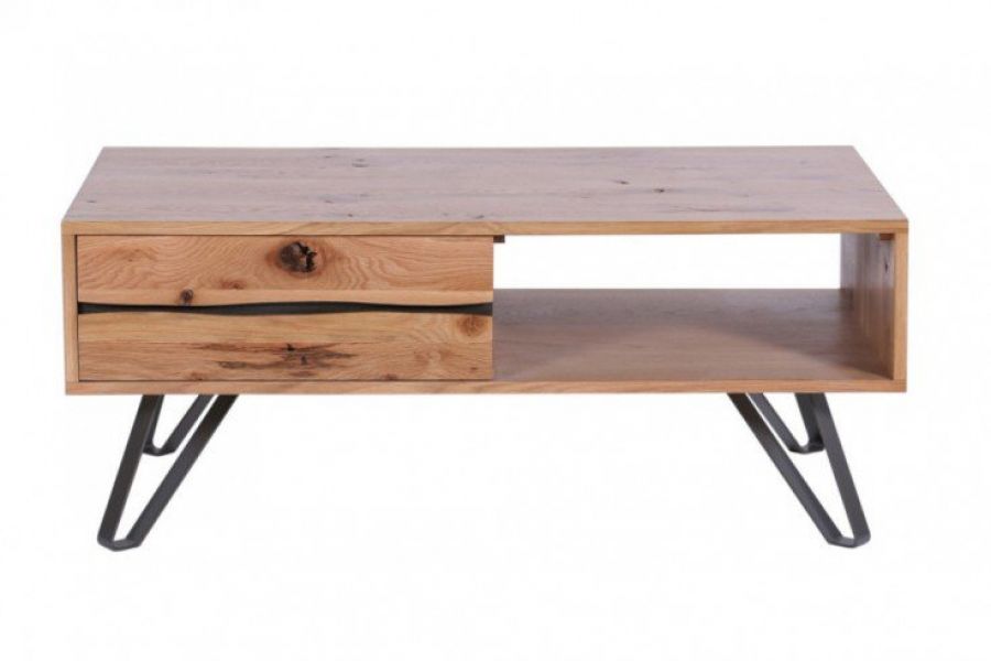 Stolik Ława Living Edge 110cm drewniana - Invicta Interior