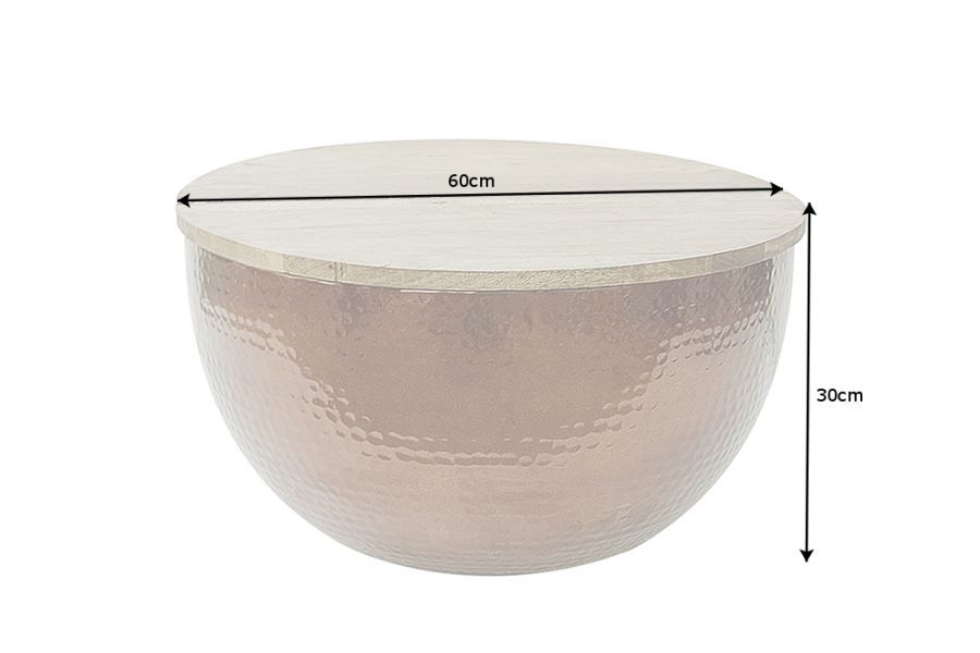Stolik Ława Orient Storage miedziany mango  - Invicta Interior