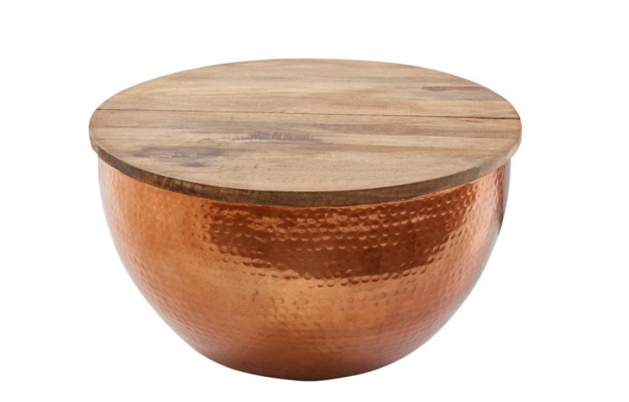 Stolik Ława Orient Storage miedziany mango  - Invicta Interior