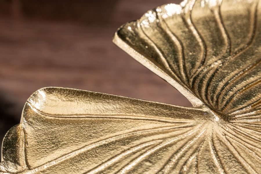 Stolik Liść Gold Leaf złoty  - Invicta Interior