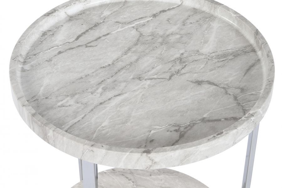 Stolik pomocniczy Marmur z 2 blatami - Item International