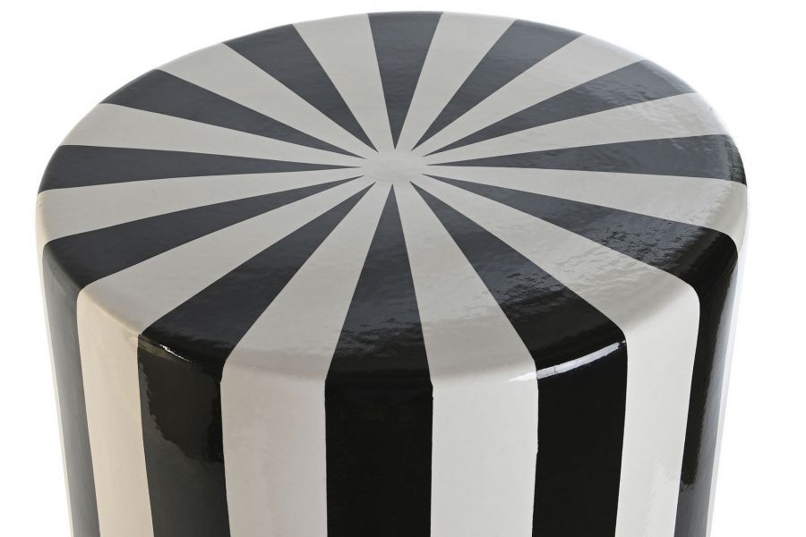 Stolik pomocniczy Stripes czarno-biały