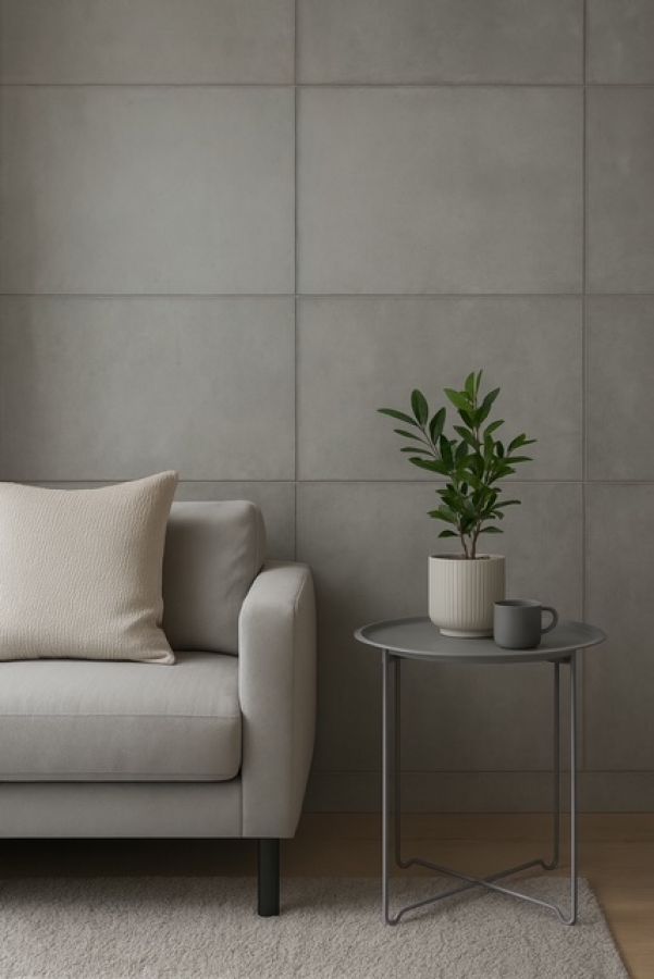 Stolik Pomocnik Metal round szary - Koopman