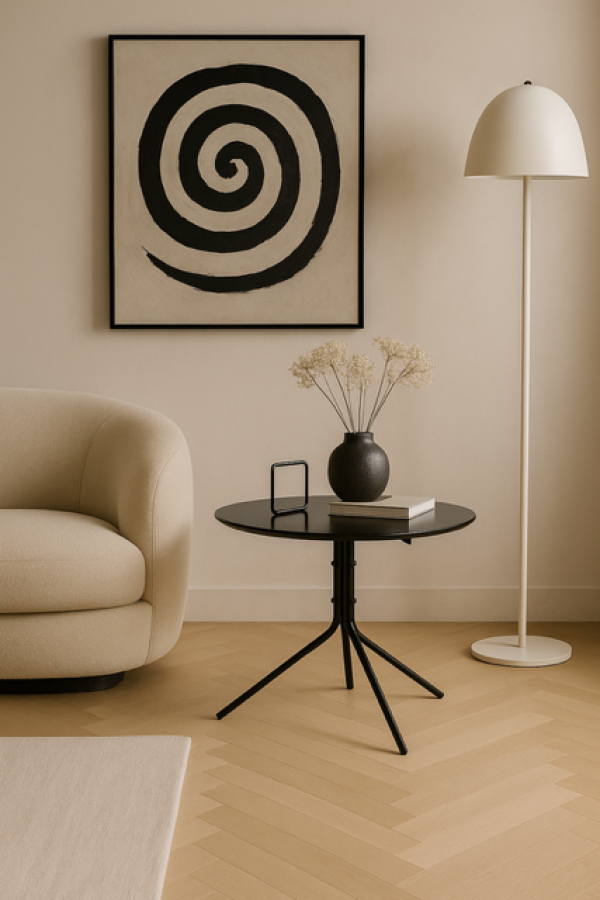 Stolik Pomocnik Scania czarny big   - Inart