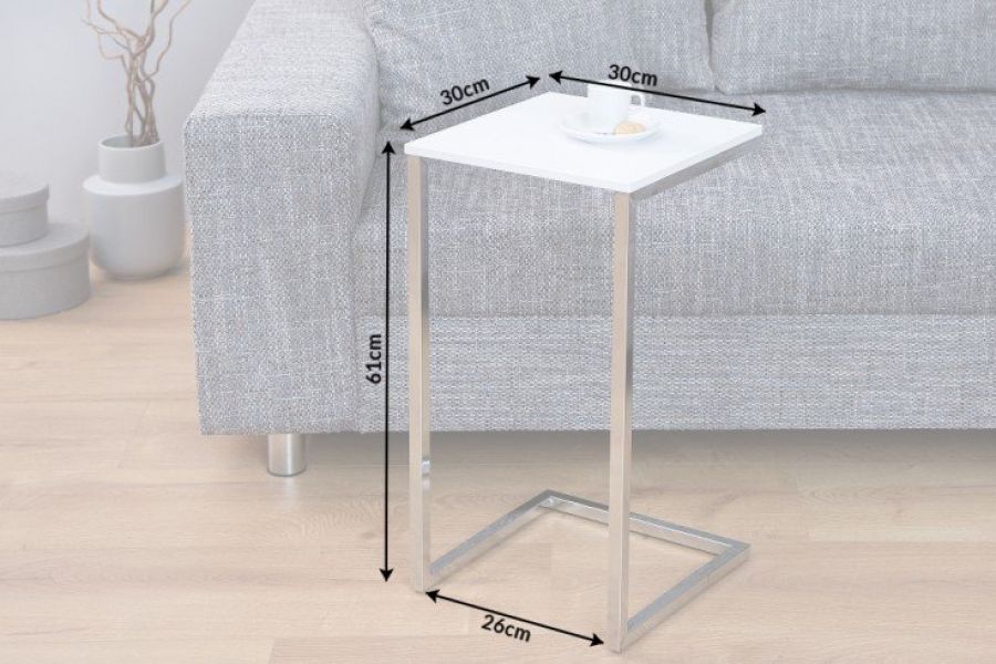 Stolik Pomocnik Simply Clever 60 cm biały  - Invicta Interior