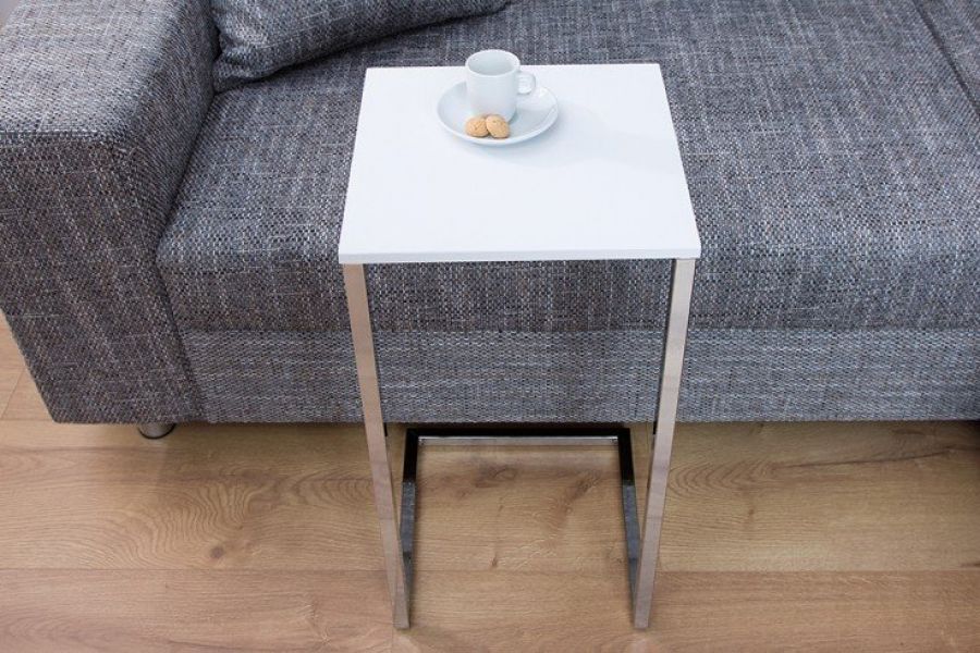 Stolik Pomocnik Simply Clever 60 cm biały  - Invicta Interior