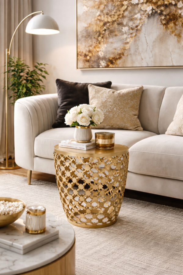 Stolik Royal złoty - Inart