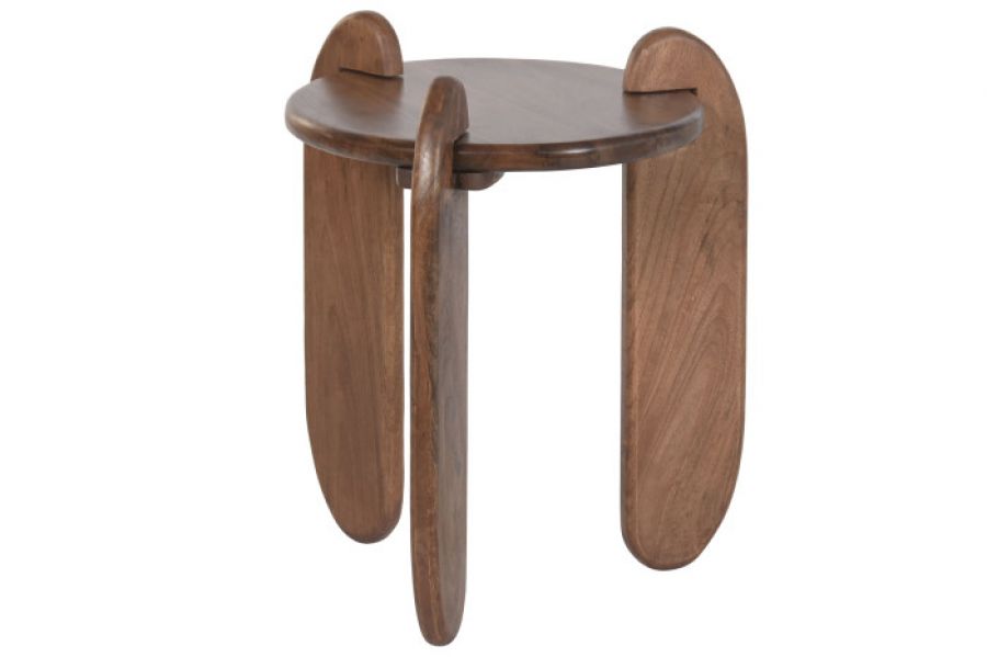 Stolik Sculpta Side z drewna mango
