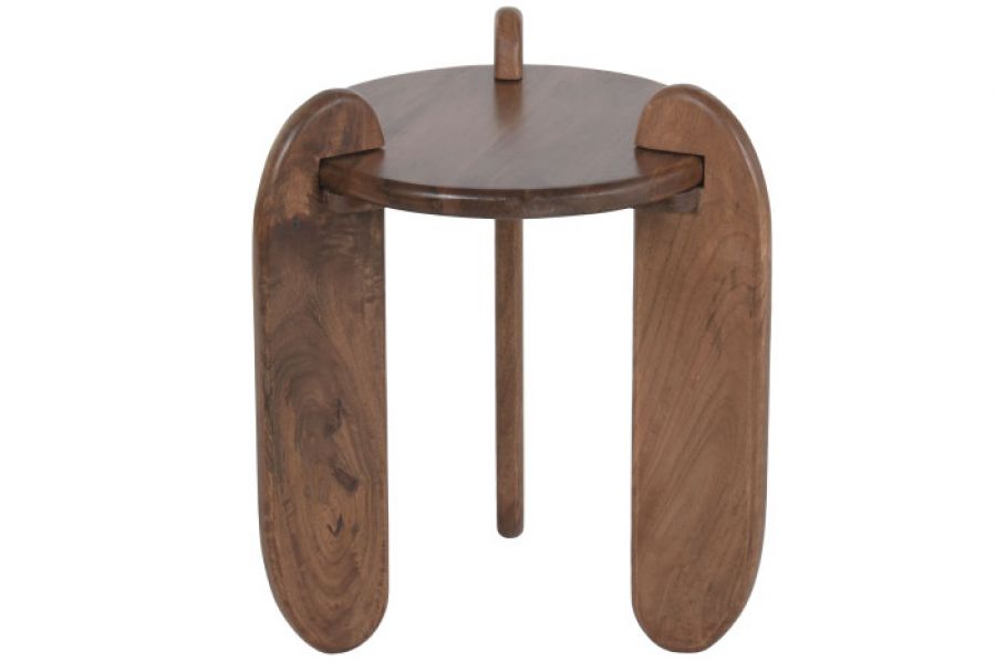 Stolik Sculpta Side z drewna mango