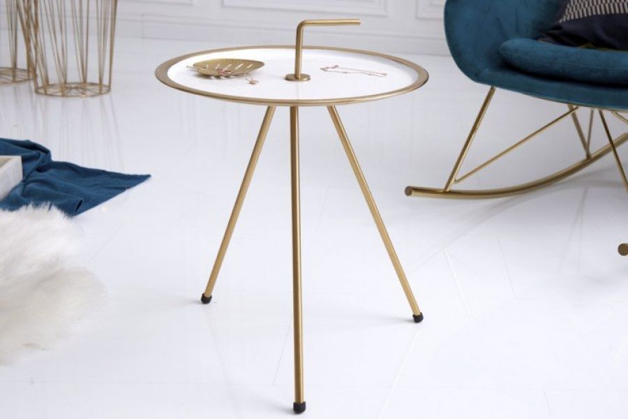 Stolik SimplyClever 36 cm złoto - Invicta Interior