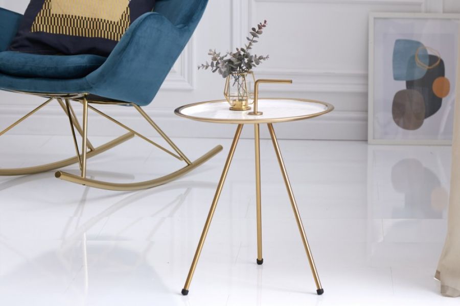 Stolik SimplyClever 36 cm złoto - Invicta Interior