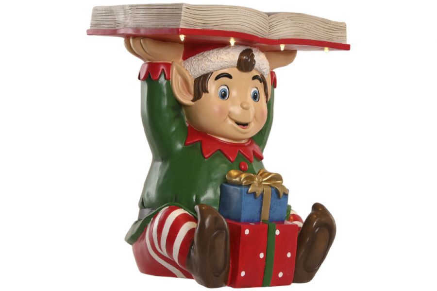 Stolik świąteczny Elf z Księgą prezentów