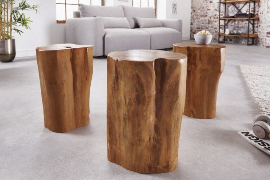 Stolik Teak drewniany  - Invicta Interior