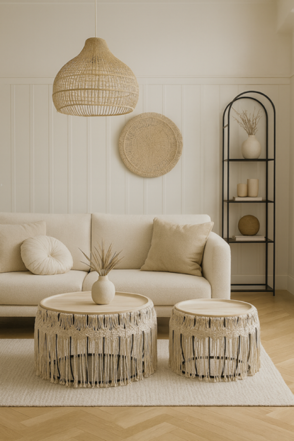 Stoliki Makrama zestaw 2 szt - Inart