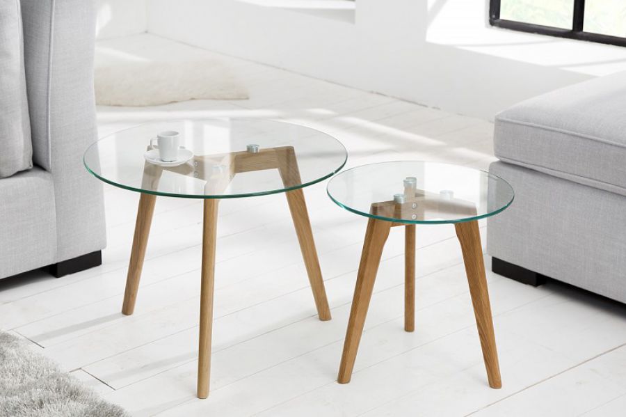 Stoliki Scandinavia Oak zestaw 2 sztuki 