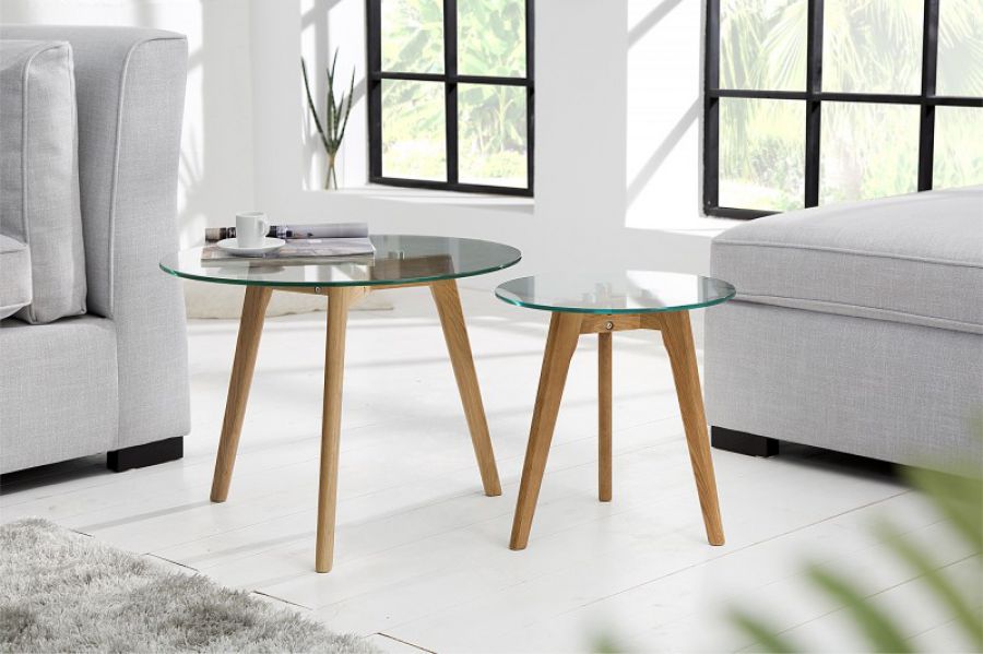 Stoliki Scandinavia Oak zestaw 2 sztuki 