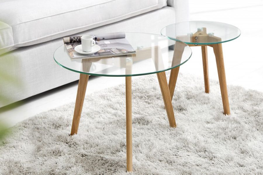 Stoliki Scandinavia Oak zestaw 2 sztuki 