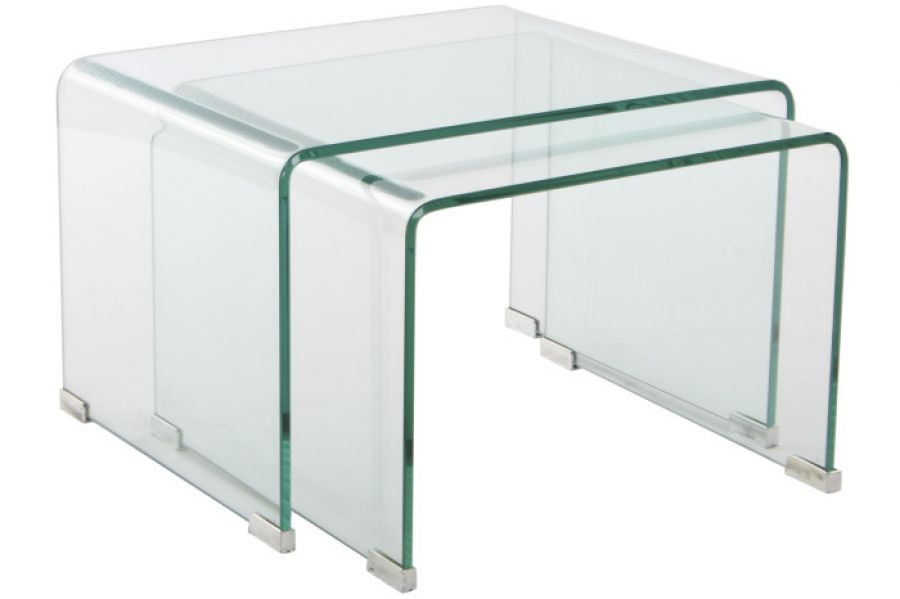 Stoliki szklane Clear Club zestaw 2 szt