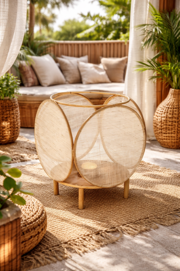 Świecznik bambusowy Boho 55 cm - Item International