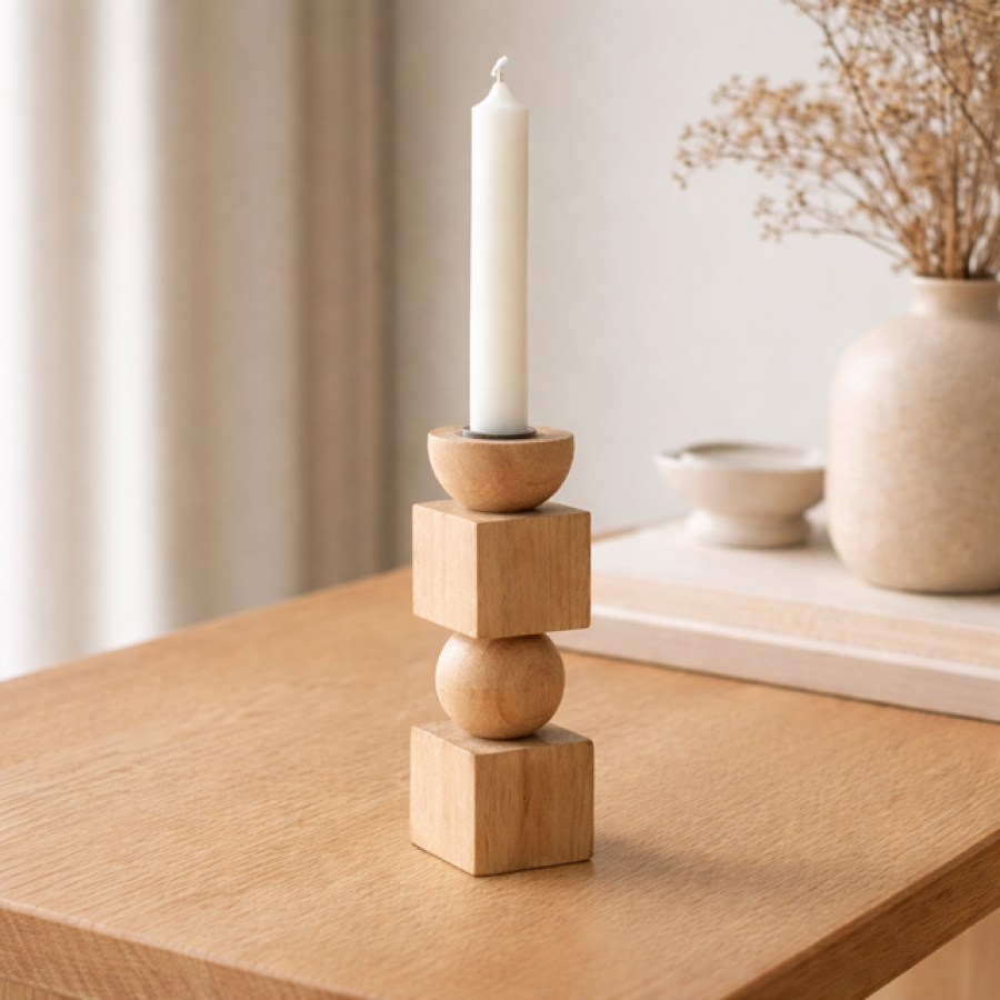 Świecznik Japandi natur  - Item International