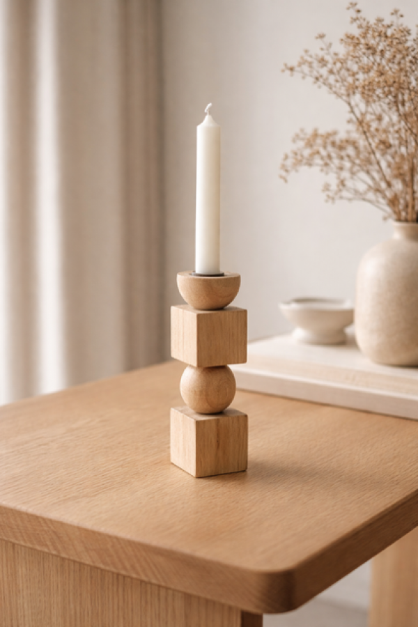 Świecznik Japandi natur  - Item International