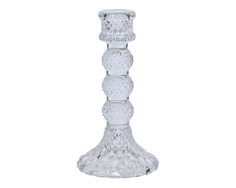 Świecznik szklany Elegant 15 cm - Kaemingk