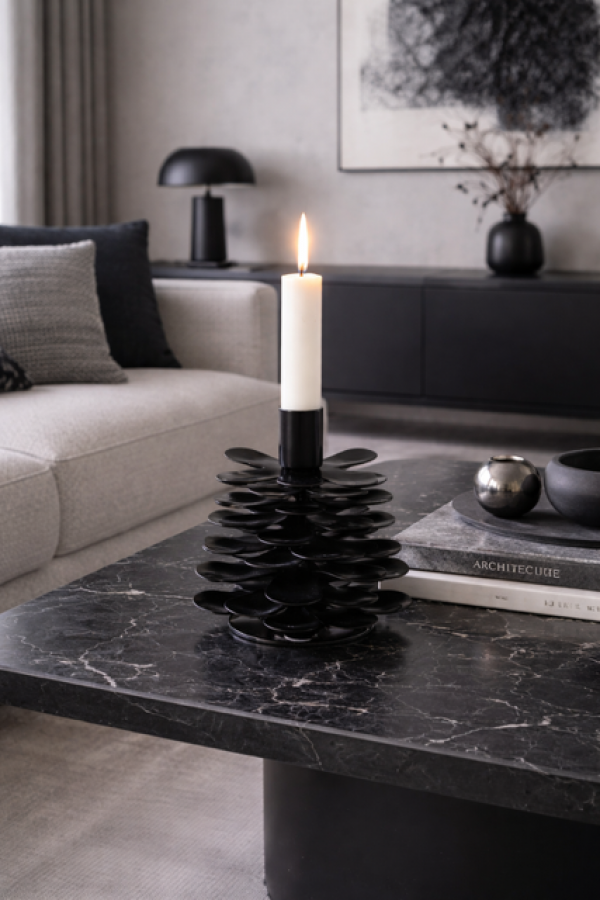 Świecznik Szyszka czarny - Boltze