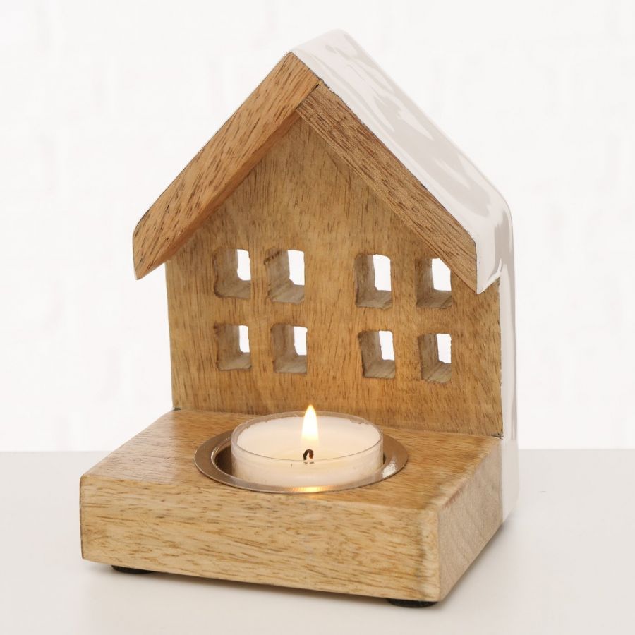 Świeczniki Domki na tealight 3 szt - Boltze