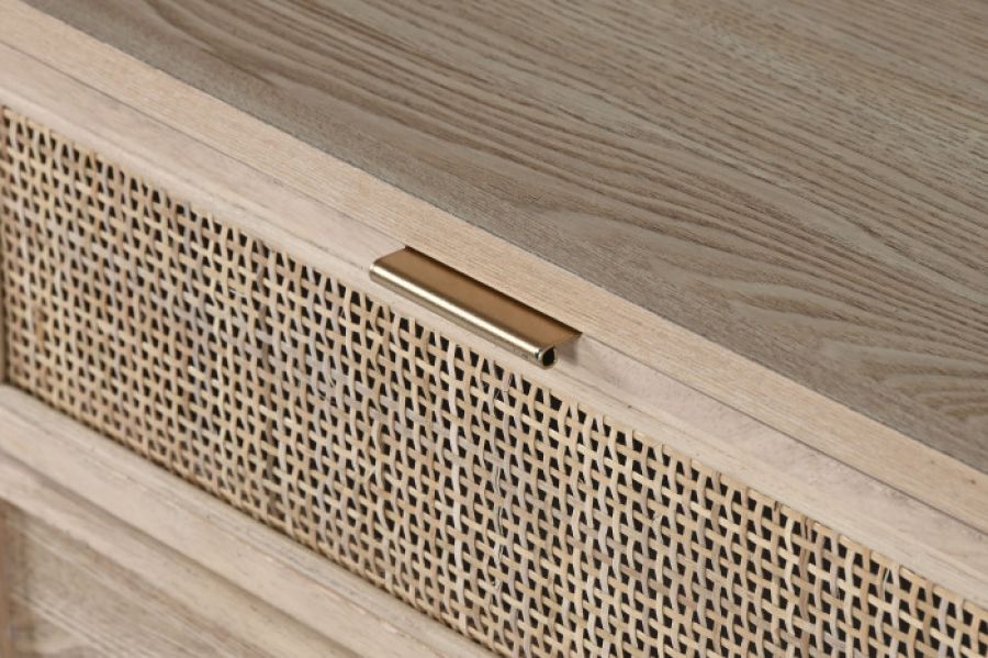 Szafka nocna komoda rattanowa round - Item International