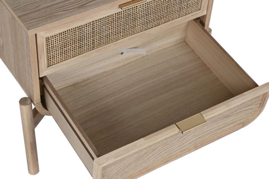Szafka nocna komoda rattanowa round - Item International