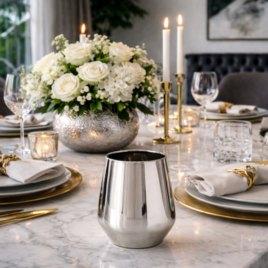 Szklanka srebrna metaliczna - Boltze