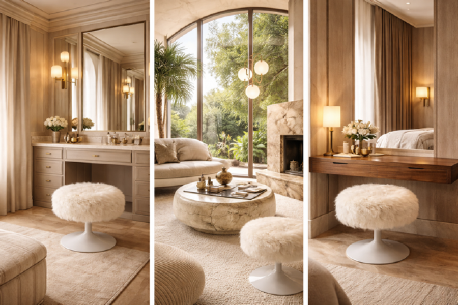 Taboret Rotante biały - Kare Design