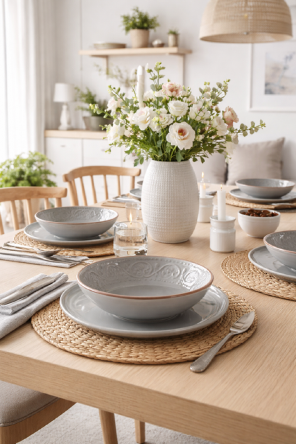 Talerz głęboki Exclusive Stoneware szary - Item International