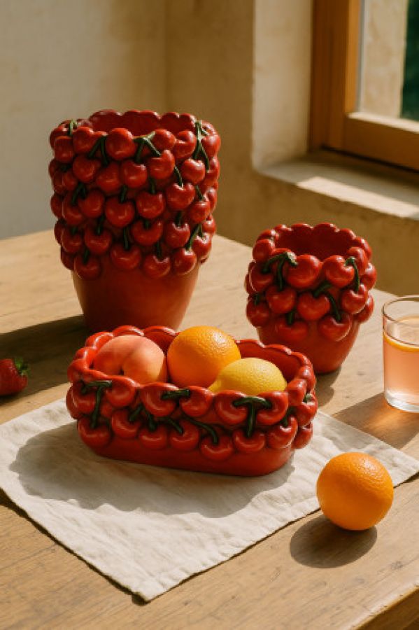 Wazon ceramiczny donica Czereśnie small - Item International