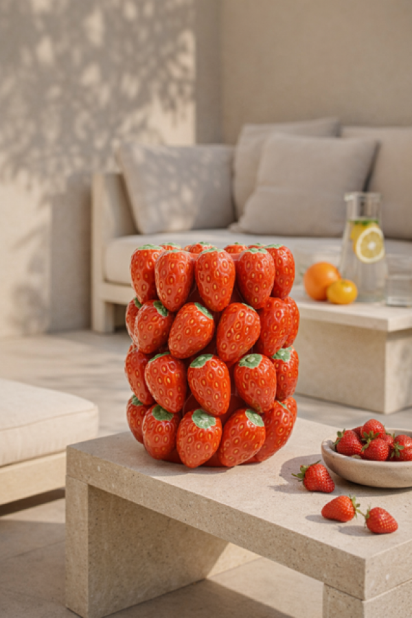 Wazon ceramiczny donica Truskawki 34 cm