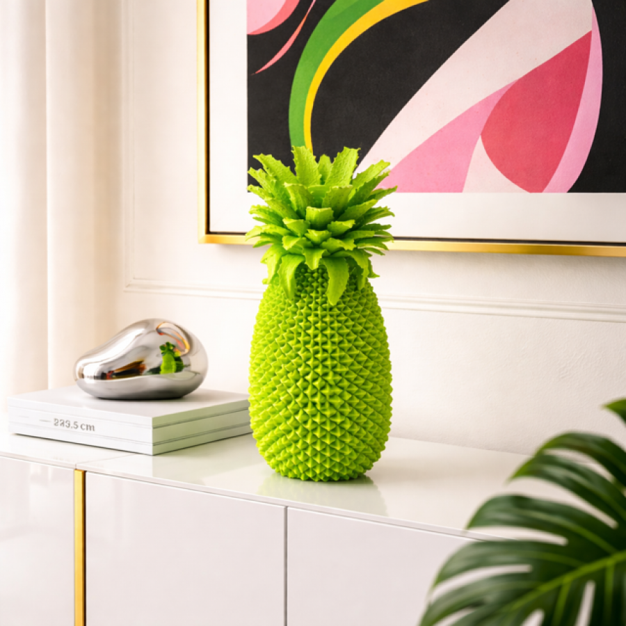 Wazon dekoracyjny Ananas Pop Art zielony - Kare Design