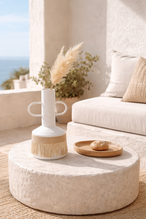 Wazon dekoracyjny Flecos biały