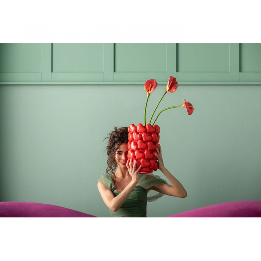 Wazon Hearts czerwony - Kare Design