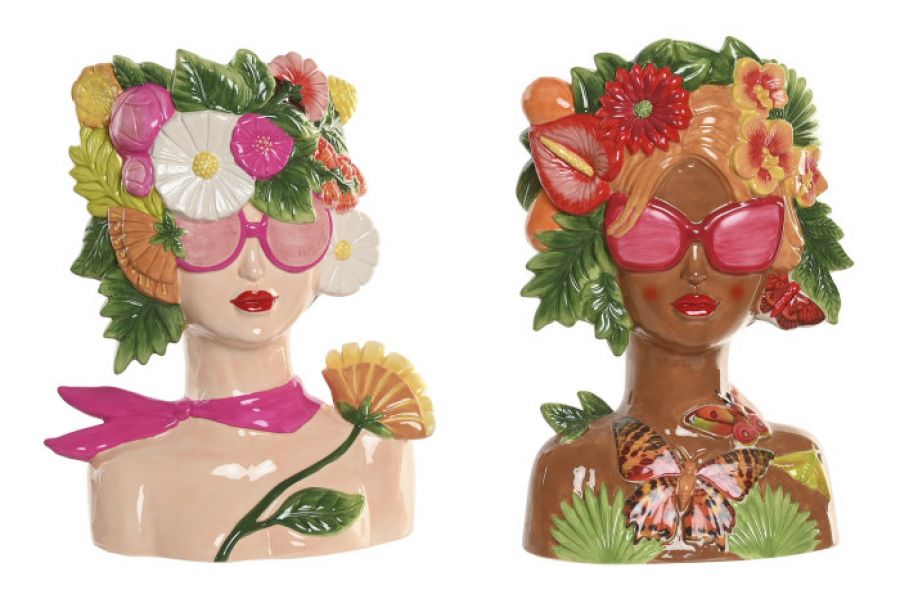 Wazon Pop Art Fashion Lady Bloom