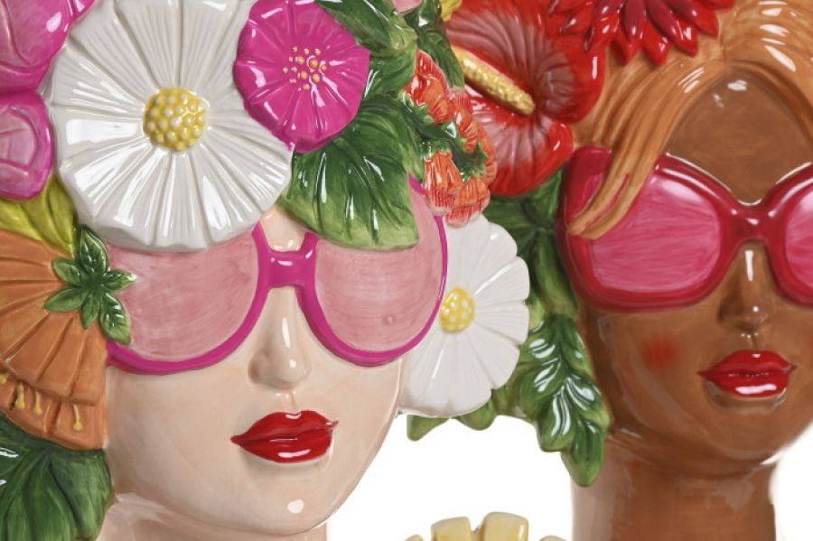 Wazon Pop Art Fashion Lady Bloom