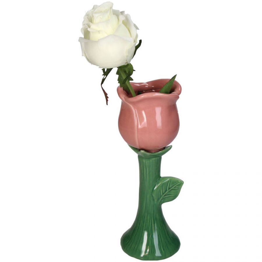 Wazon Pop Art Róża różowa 
