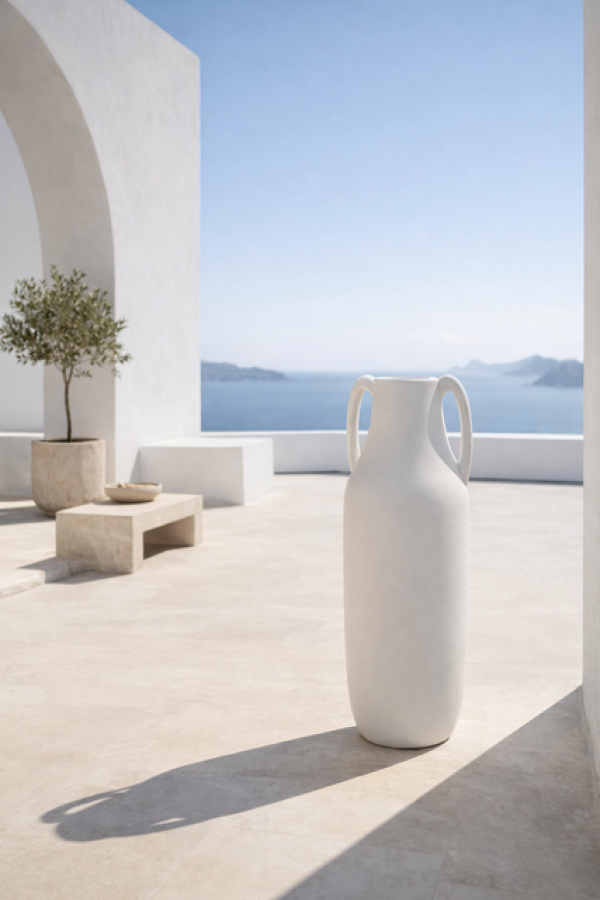 Wazon Santorini Mediterranean biały 90 cm