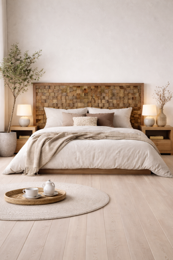 Wezgłowie Modern 3D z drewna mango 160 cm