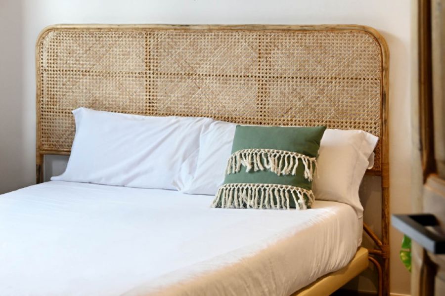 Wezgłowie rattanowe zagłówek boho 178x127 cm