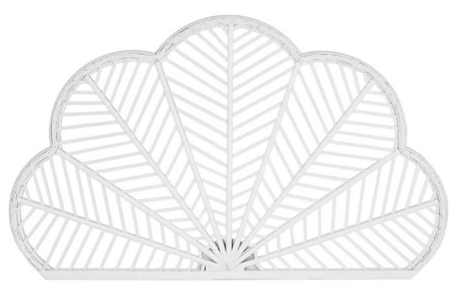 Wezgłowie zagłówek Paw w stylu boho 117 cm białe