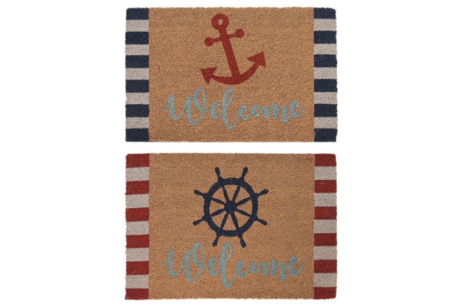  Wycieraczka kokosowa Navy Welcome 60x40 cm