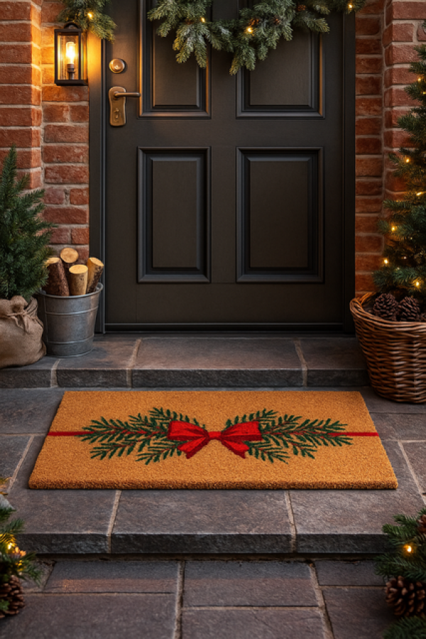 Wycieraczka świąteczna Kokarda kokosowa